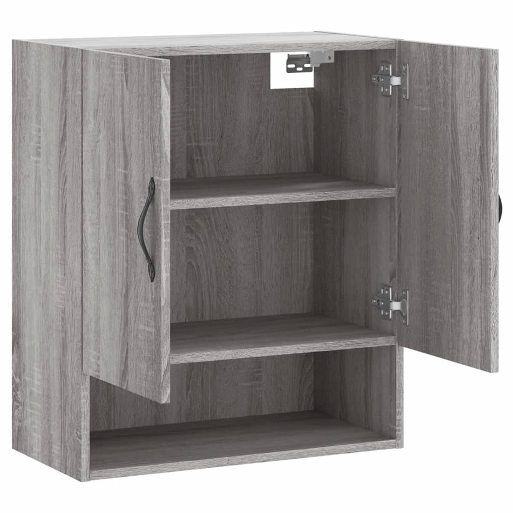 Wandkast 60x31x70 cm bewerkt hout grijs sonoma eikenkleurig