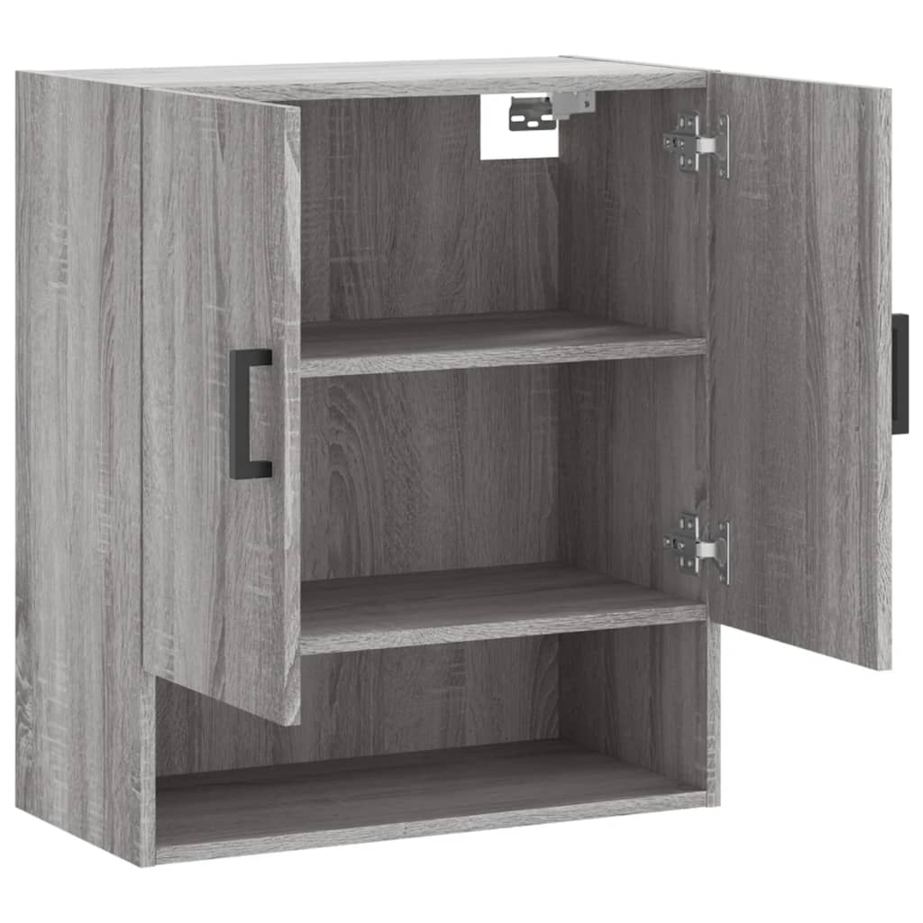 Wandkast 60x31x70 cm bewerkt hout grijs sonoma eikenkleurig