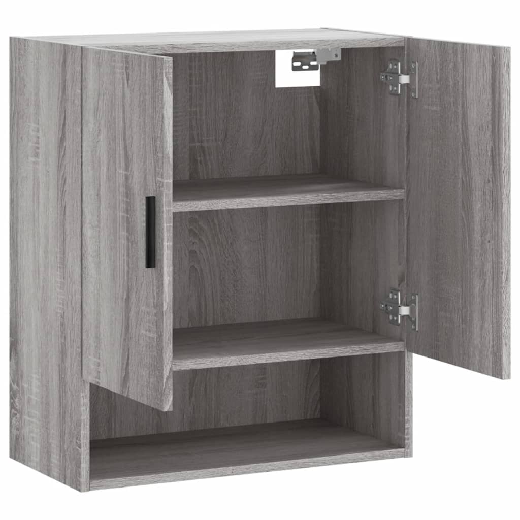 Wandkast 60x31x70 cm bewerkt hout grijs sonoma eikenkleurig