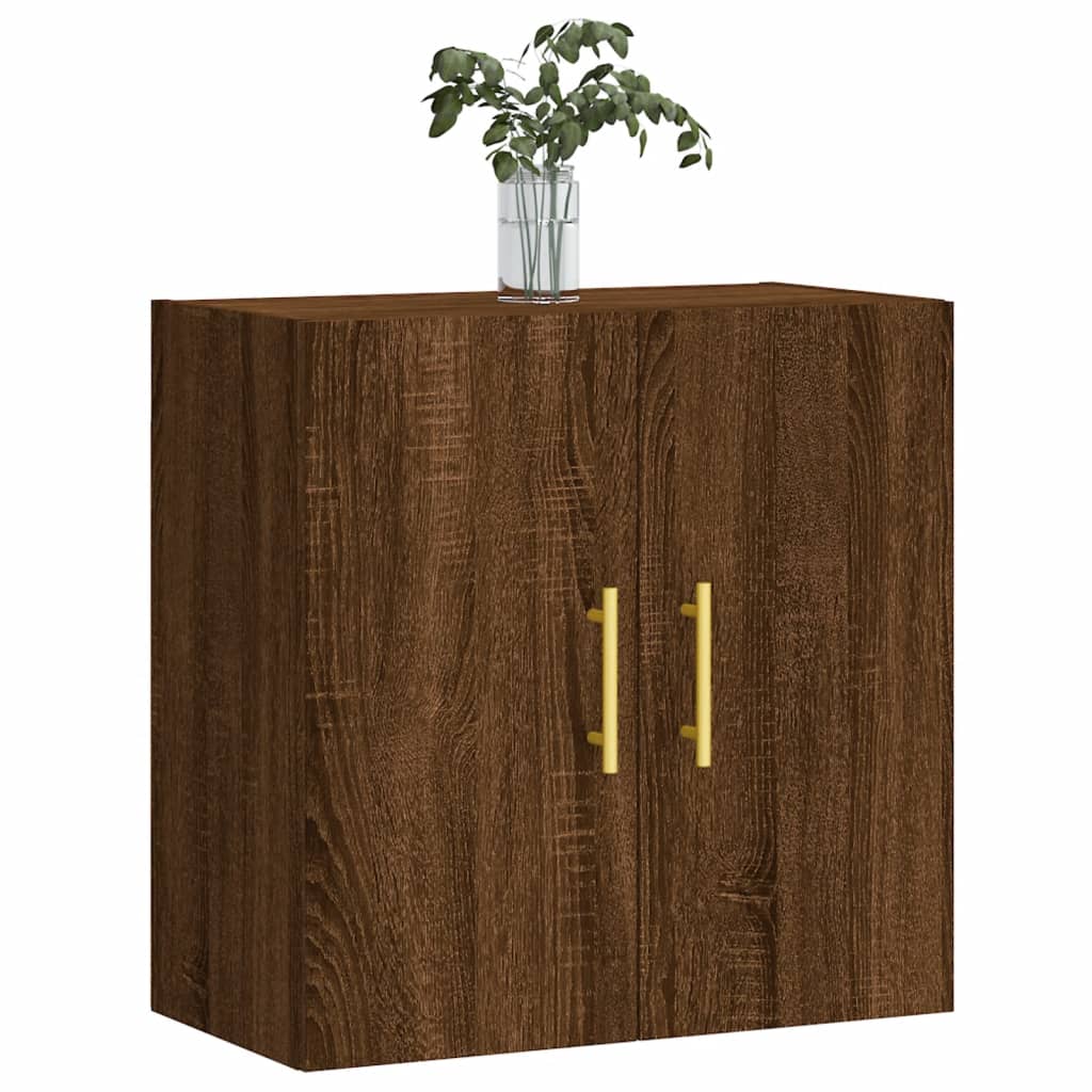 Wandkast 60x31x60 cm bewerkt hout bruin eikenkleur