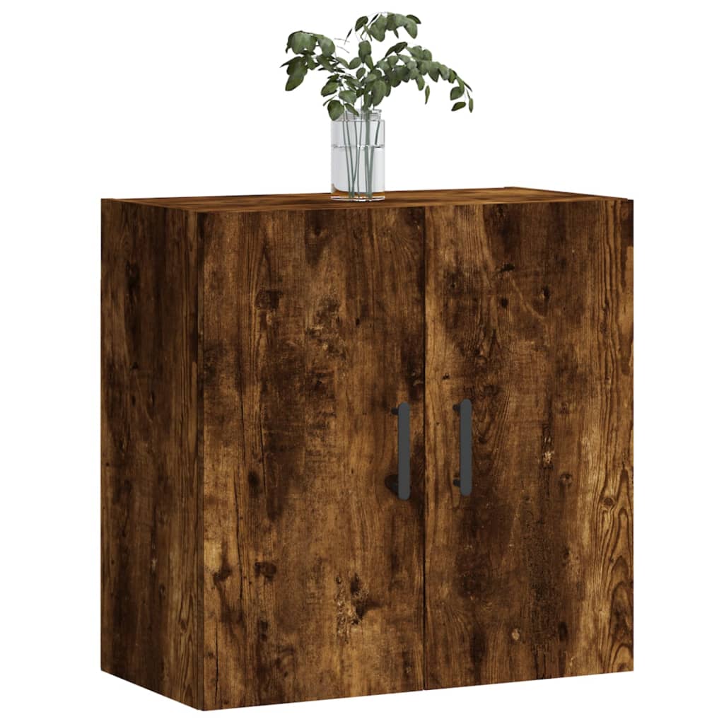 Wandkast 60x31x60 cm bewerkt hout gerookt eikenkleurig