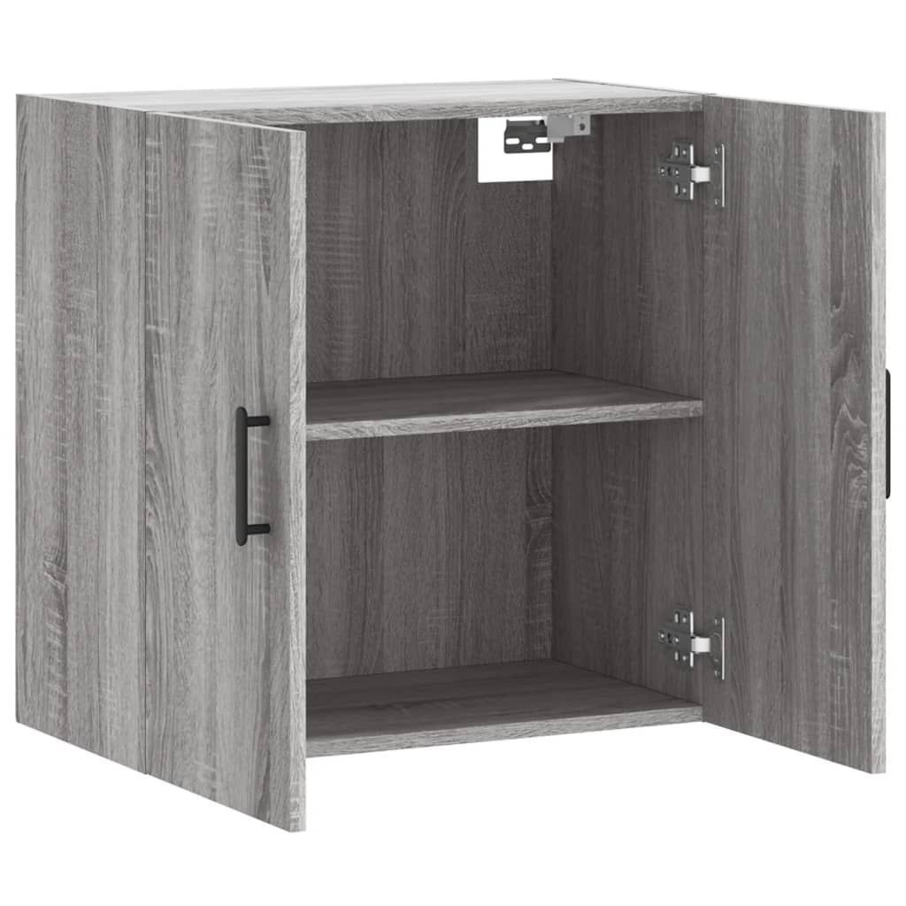 Wandkast 60x31x60 cm bewerkt hout grijs sonoma eikenkleurig