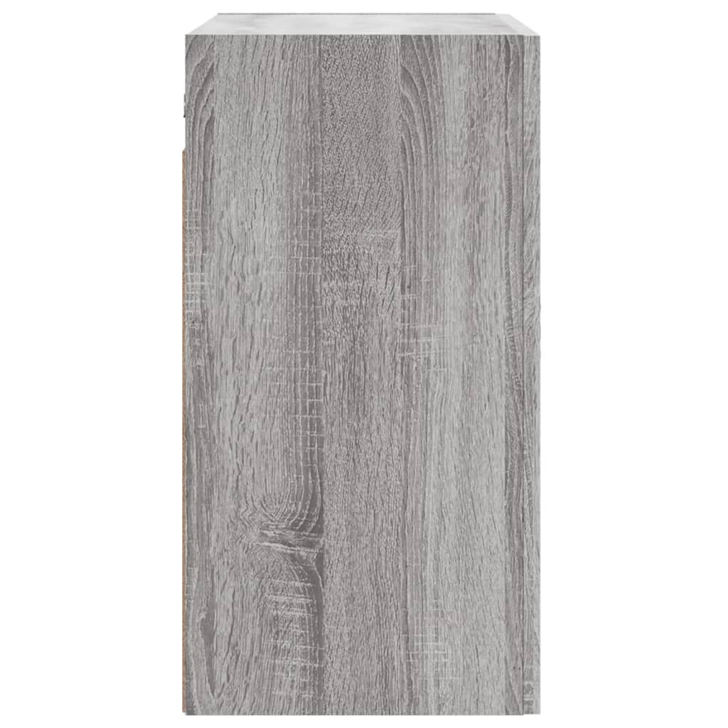 Wandkast 60x31x60 cm bewerkt hout grijs sonoma eikenkleurig