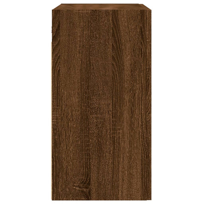 Wandkast 60x31x60 cm bewerkt hout bruin eikenkleur