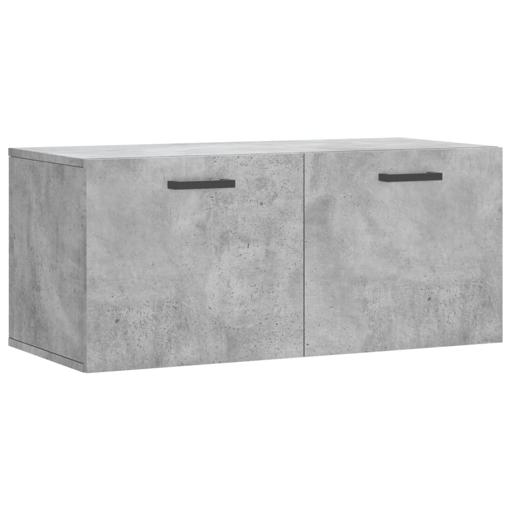 Wandkast 80x36,5x35 cm bewerkt hout betongrijs