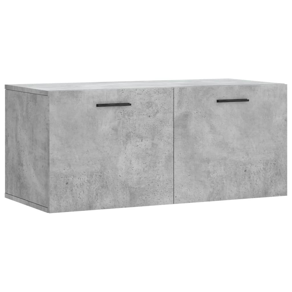 Wandkast 80x36,5x35 cm bewerkt hout betongrijs