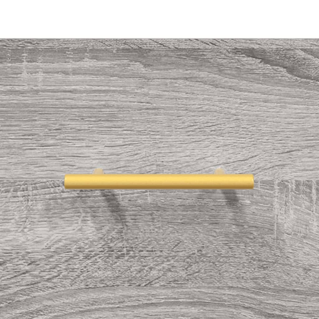 Wandkast 100x36,5x35 cm bewerkt hout grijs sonoma eikenkleurig