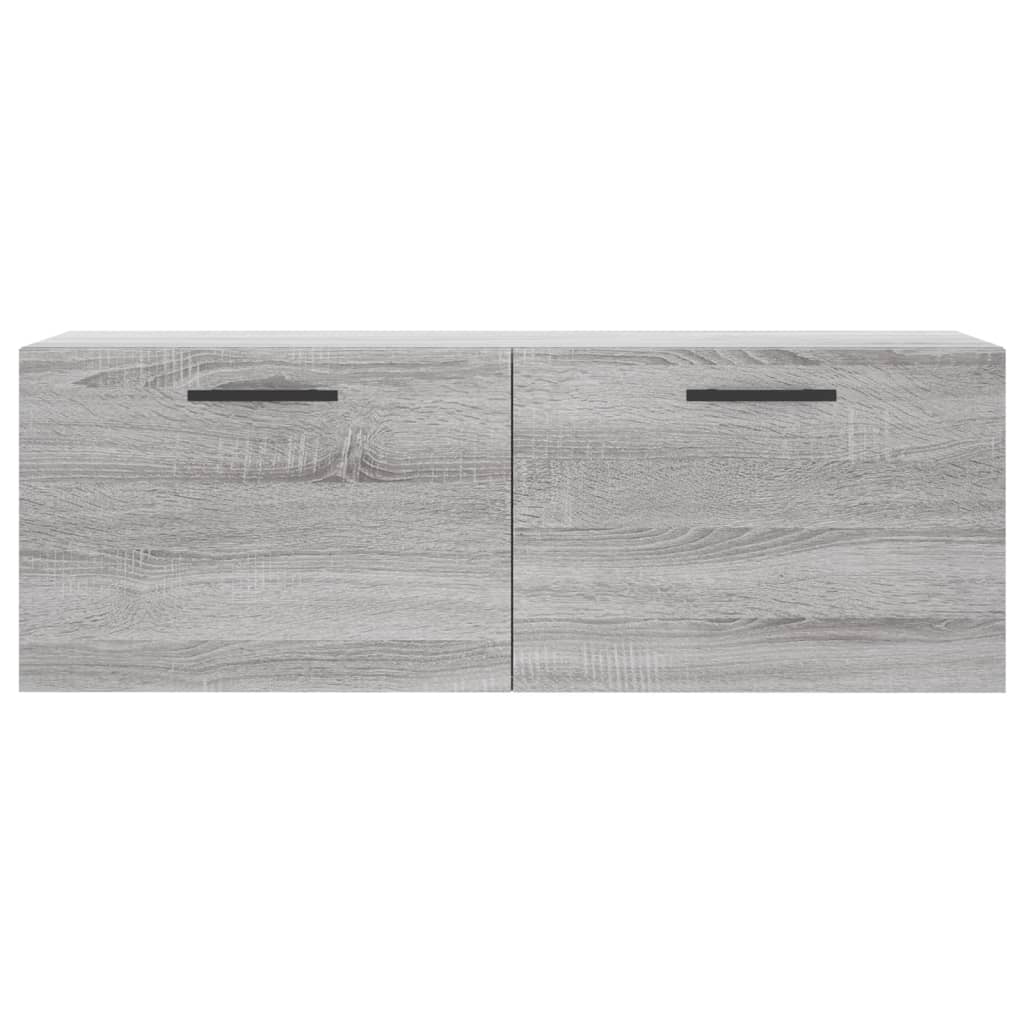 Wandkast 100x36,5x35 cm bewerkt hout grijs sonoma eikenkleurig