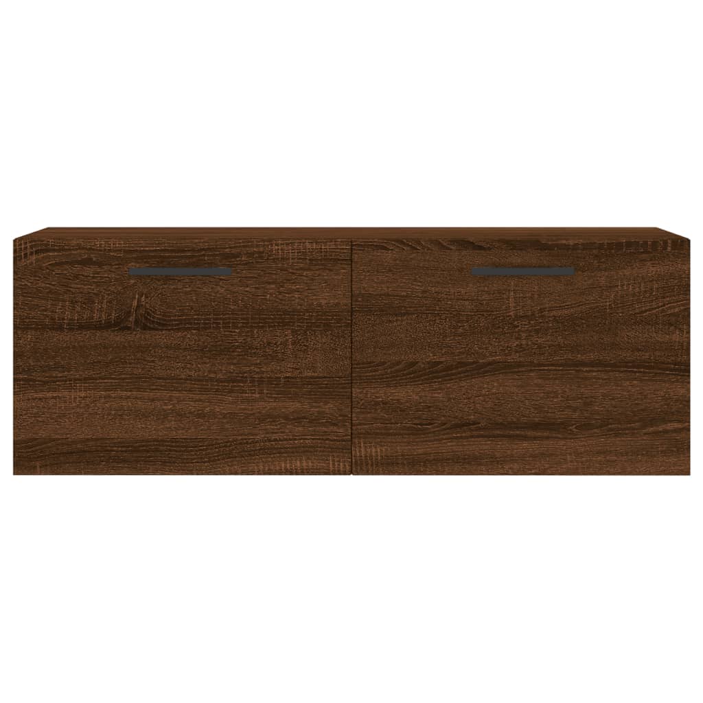 Wandkast 100x36,5x35 cm bewerkt hout bruin eikenkleur