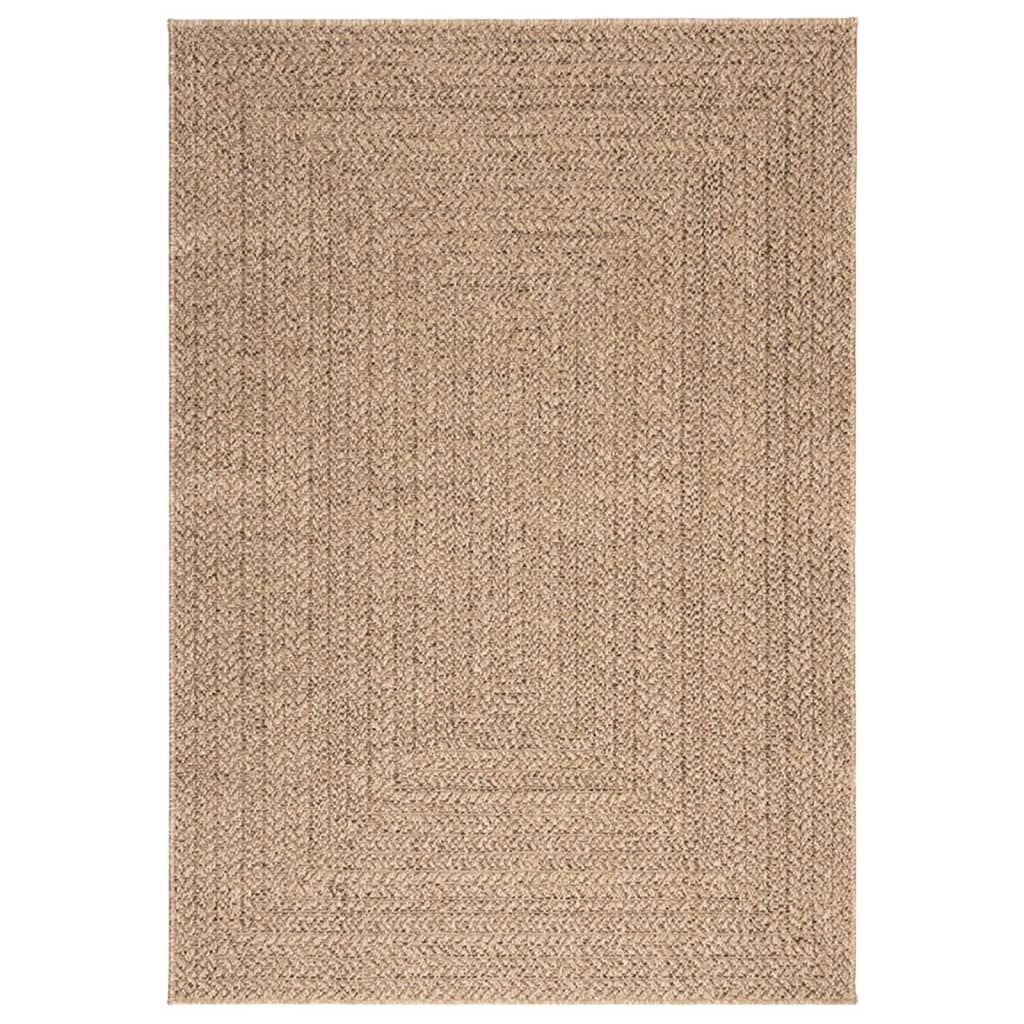 Vloerkleed ZIZUR binnen en buiten 120x170 cm jute look