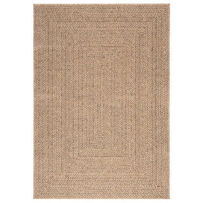 Vloerkleed ZIZUR binnen en buiten 120x170 cm jute look