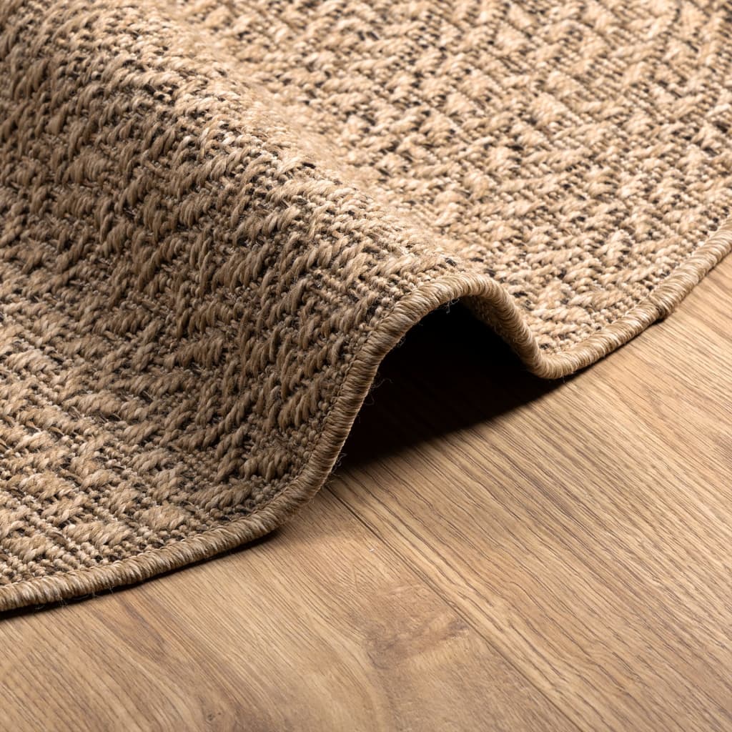 Vloerkleed ZIZUR binnen en buiten 120 cm jute look