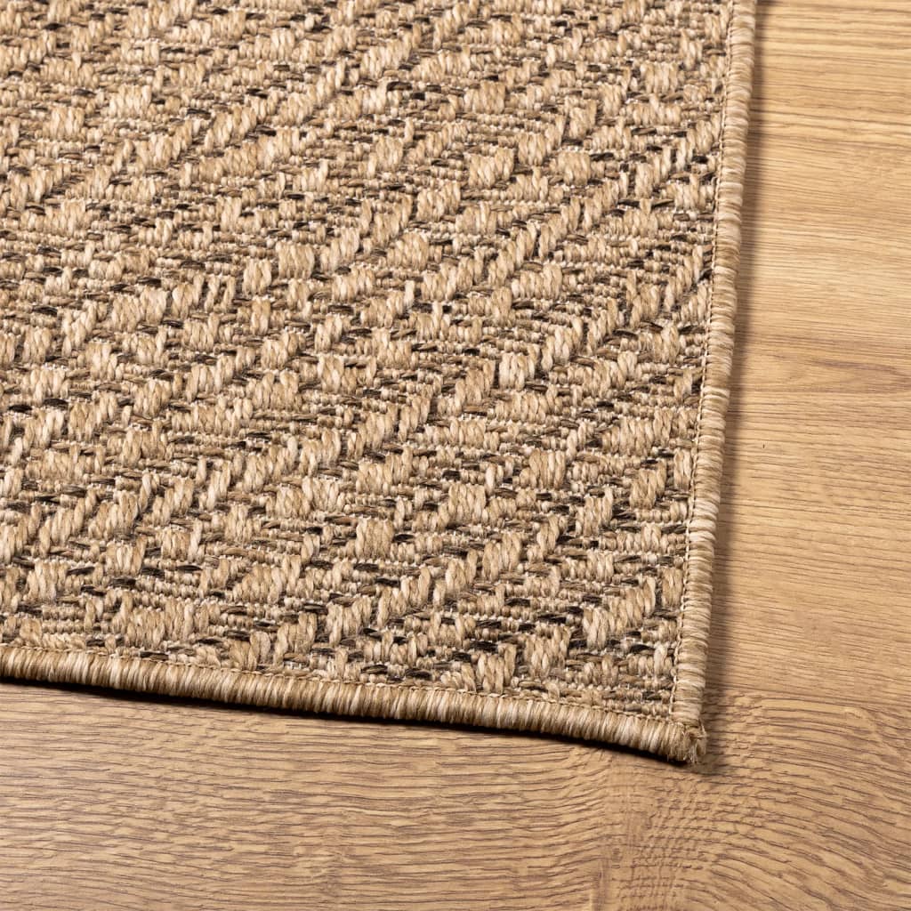 Vloerkleed ZIZUR binnen en buiten 120x170 cm jute look