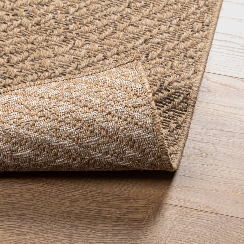 Vloerkleed ZIZUR binnen en buiten 160x230 cm jute look