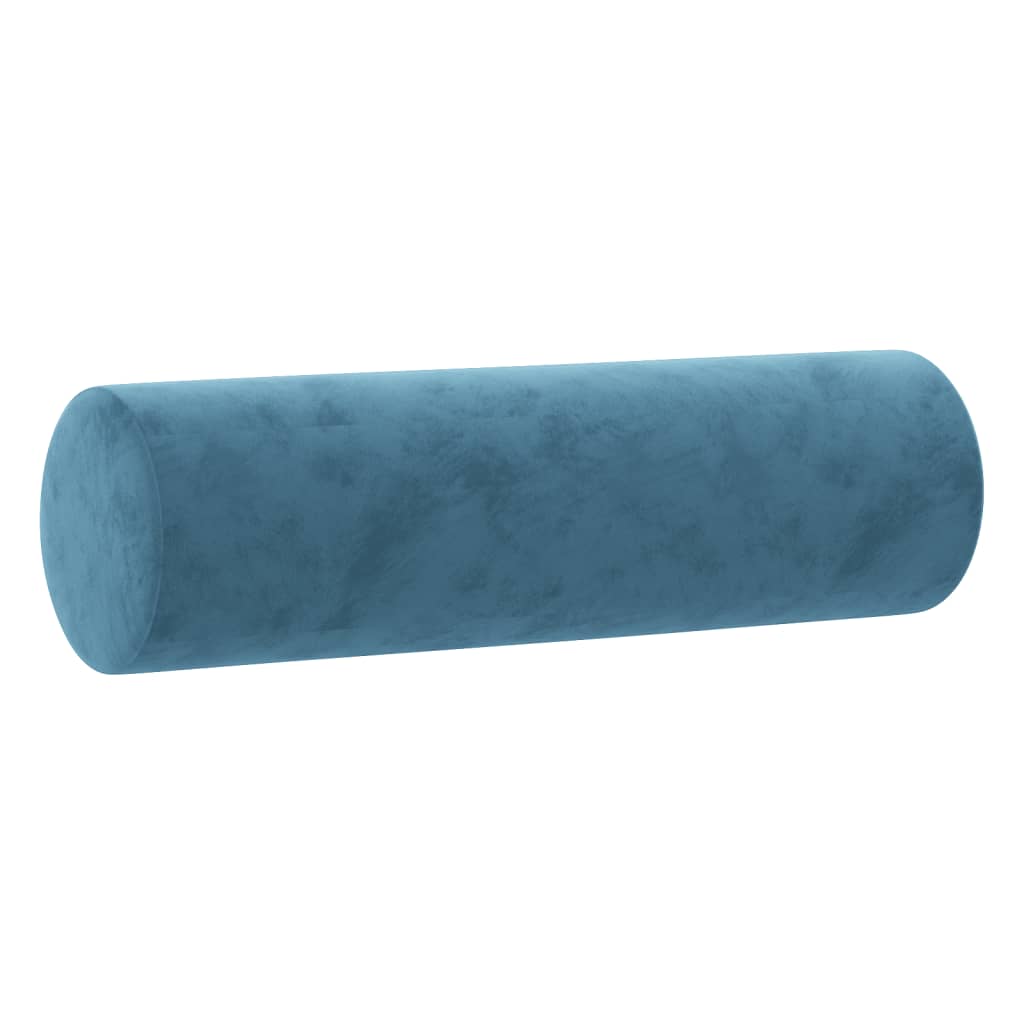 Tweezitsbank met sierkussens 120 cm fluweel blauw