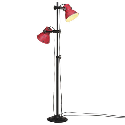 Vloerlamp 25 W E27 25x25x90/140 cm verweerd rood