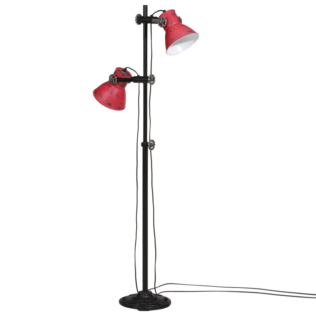 Vloerlamp 25 W E27 25x25x90/140 cm verweerd rood