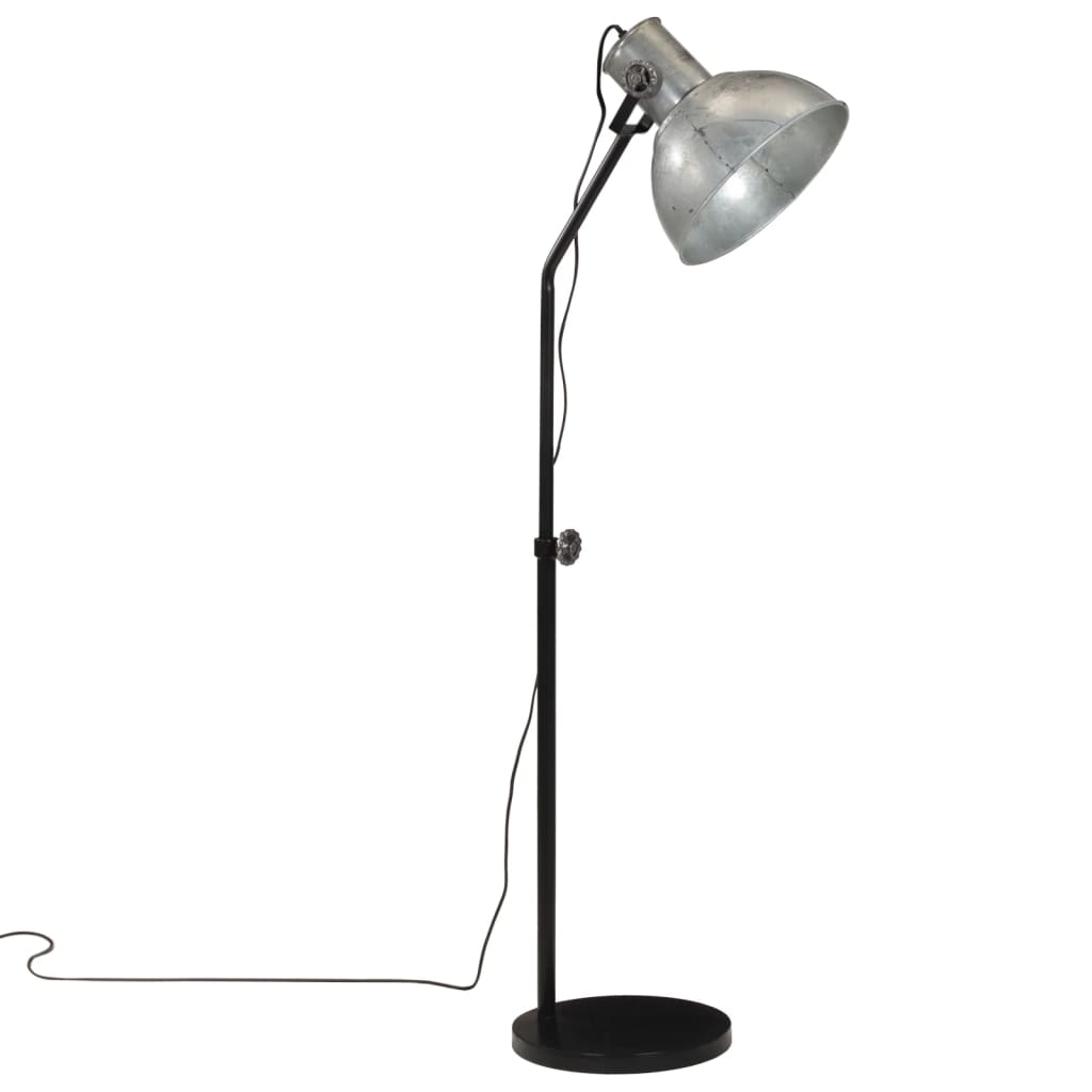 Vloerlamp 25 W E27 30x30x90-150 cm vintage zilverkleurig