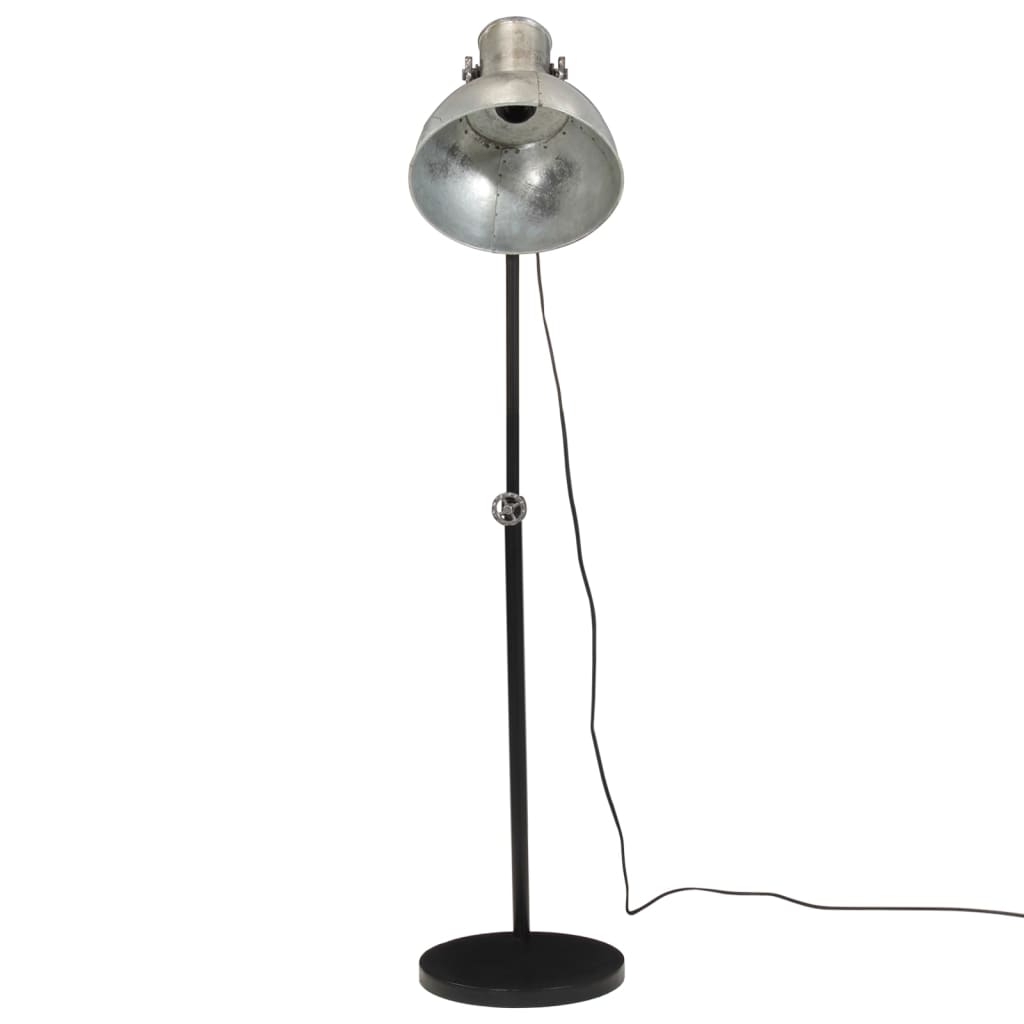 Vloerlamp 25 W E27 30x30x90-150 cm vintage zilverkleurig