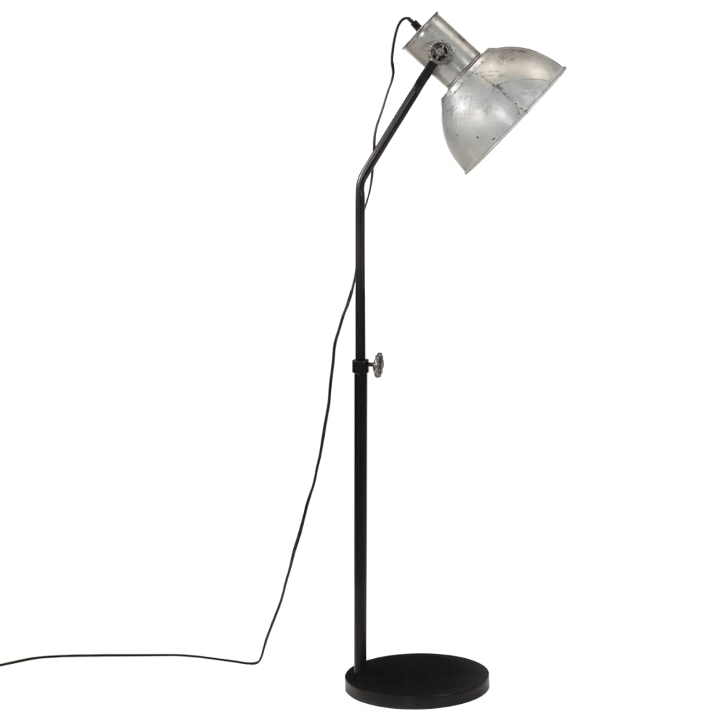 Vloerlamp 25 W E27 30x30x90-150 cm vintage zilverkleurig