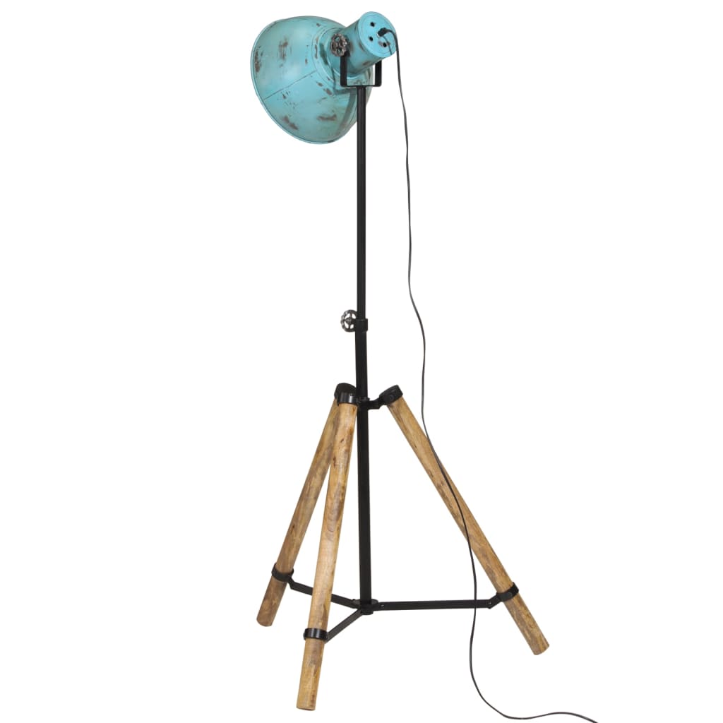 Vloerlamp 25 W E27 75x75x90-150 cm verweerd blauw