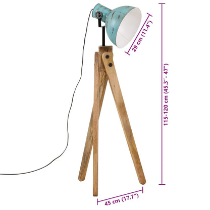 Vloerlamp 25 W E27 45x45x120 cm verweerd blauw