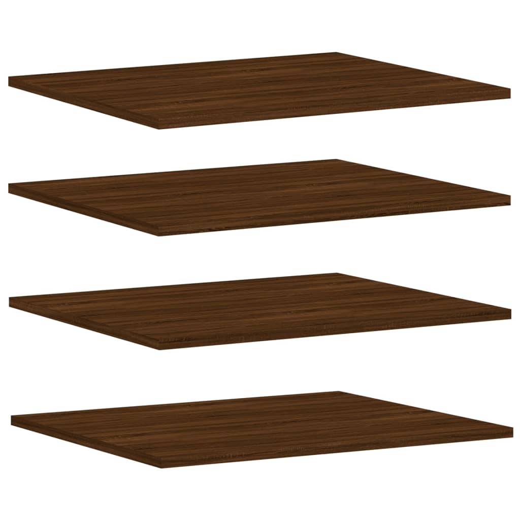 Wandschappen 4 st 60x50x1,5 cm bewerkt hout bruin eikenkleur