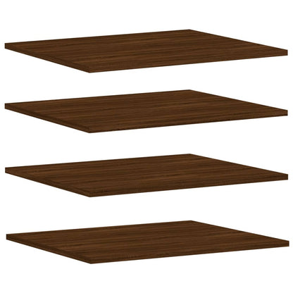 Wandschappen 4 st 60x50x1,5 cm bewerkt hout bruin eikenkleur