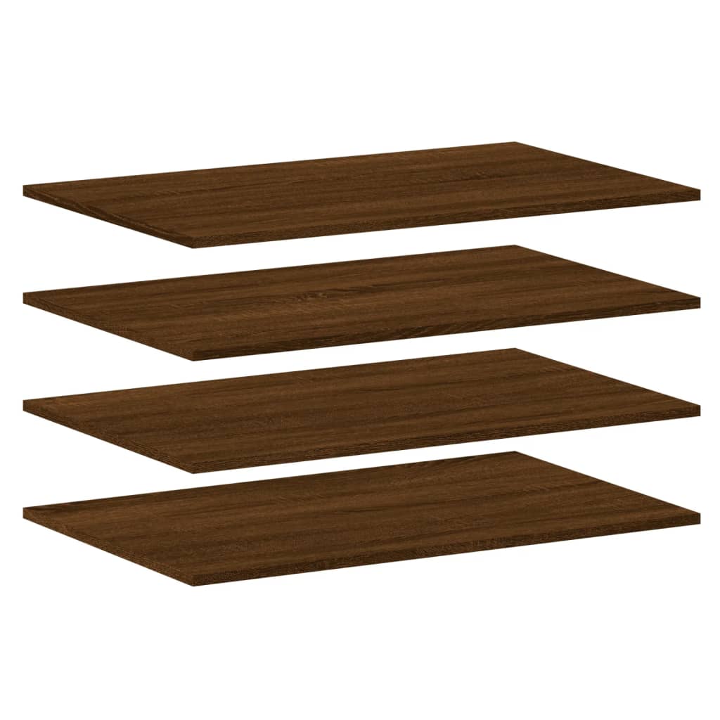 Wandschappen 4 st 80x50x1,5 cm bewerkt hout bruin eikenkleur