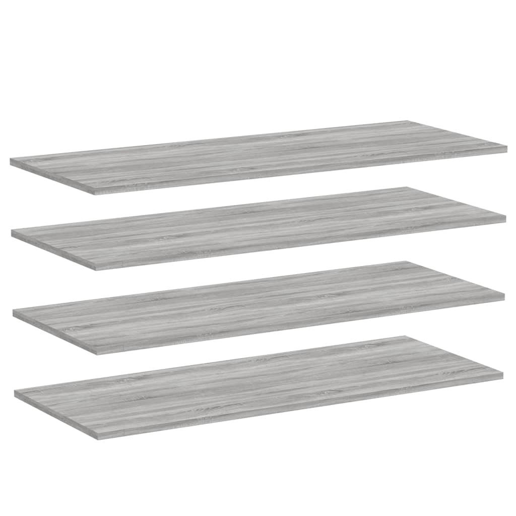 Wandschappen 4 st 100x40x1,5 cm bewerkt hout grijs sonoma eiken