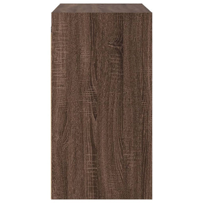 Wandkast met glazen deuren 68x37x68,5 cm bruineikenkleurig