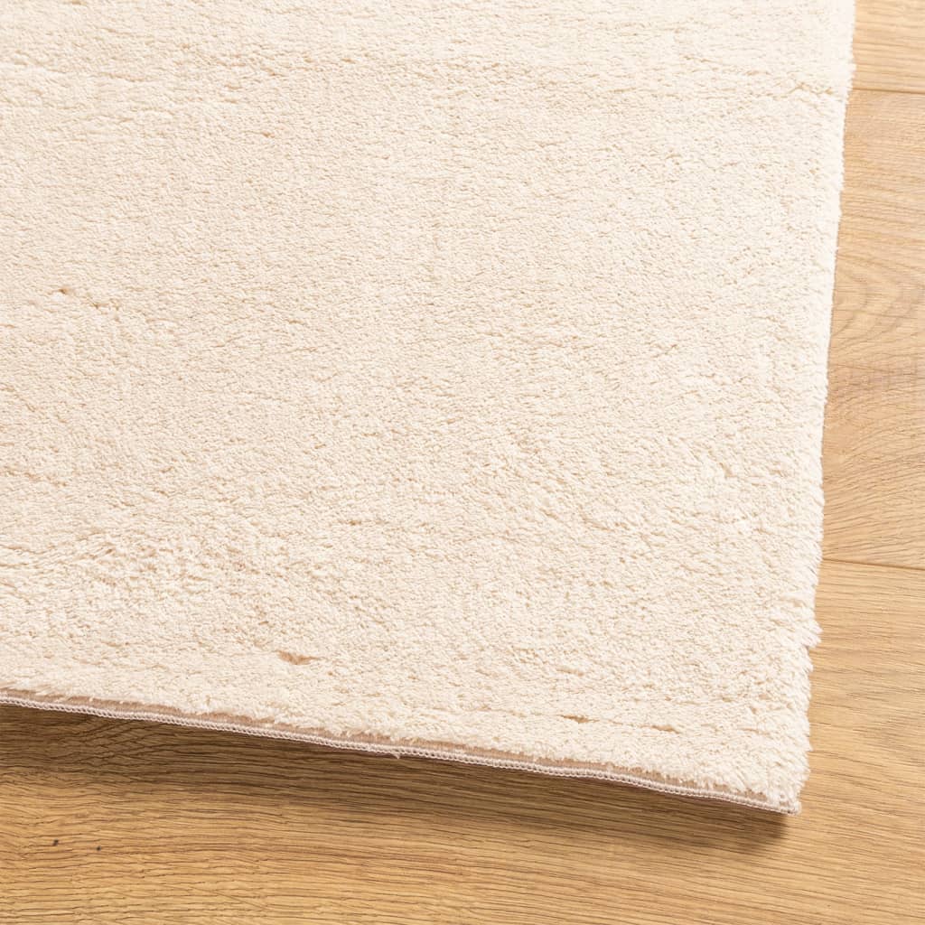 Vloerkleed HUARTE laagpolig zacht wasbaar 100x200 cm beige