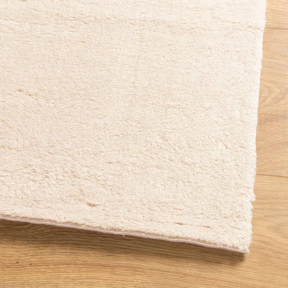 Vloerkleed HUARTE laagpolig zacht wasbaar 100x200 cm beige