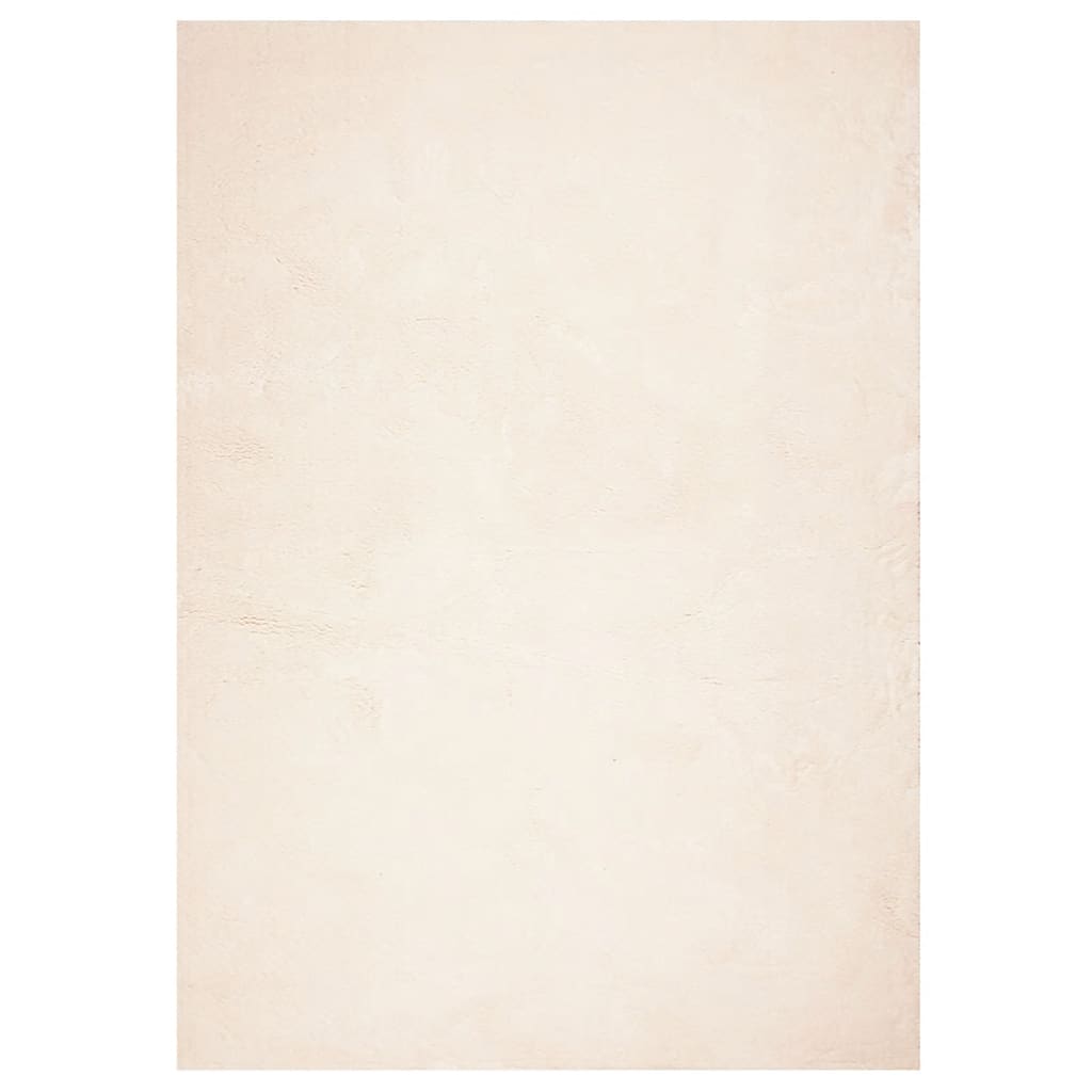 Vloerkleed HUARTE laagpolig zacht wasbaar 140x200 cm beige