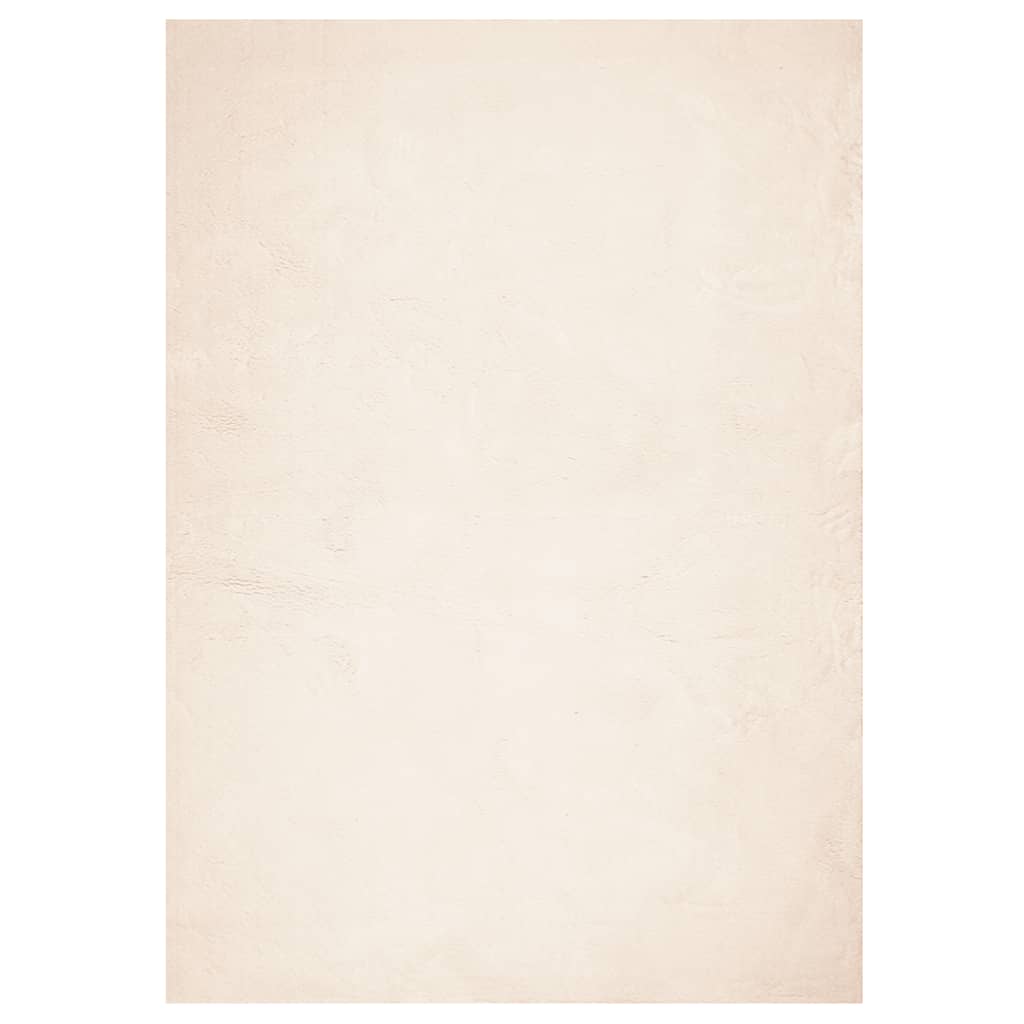 Vloerkleed HUARTE laagpolig zacht wasbaar 160x230 cm beige