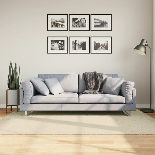 Vloerkleed HUARTE laagpolig zacht wasbaar 140x200 cm crème