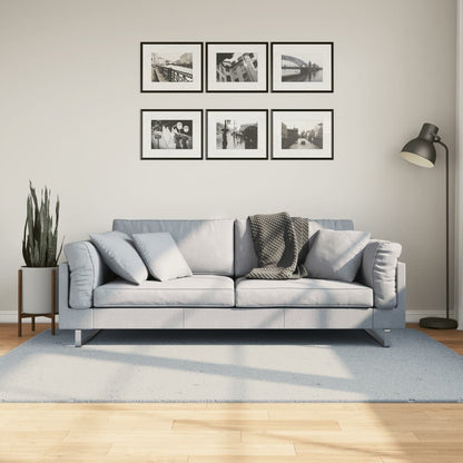 Vloerkleed HUARTE laagpolig zacht wasbaar 140x200 cm blauw