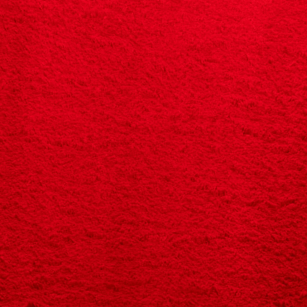 Vloerkleed HUARTE laagpolig zacht wasbaar 100x200 cm rood