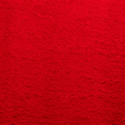 Vloerkleed HUARTE laagpolig zacht wasbaar 120x120 cm rood