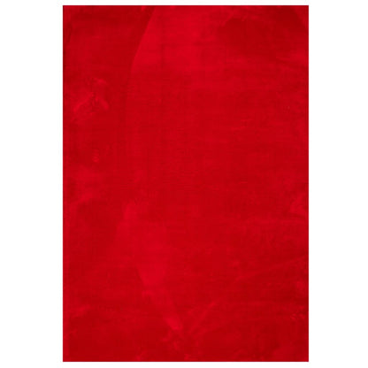 Vloerkleed HUARTE laagpolig zacht wasbaar 160x230 cm rood