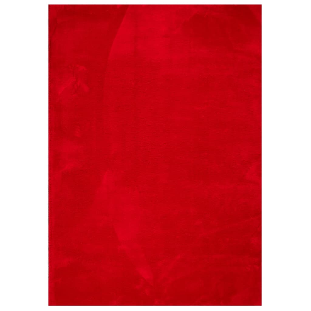 Vloerkleed HUARTE laagpolig zacht wasbaar 200x280 cm rood