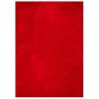 Vloerkleed HUARTE laagpolig zacht wasbaar 200x280 cm rood