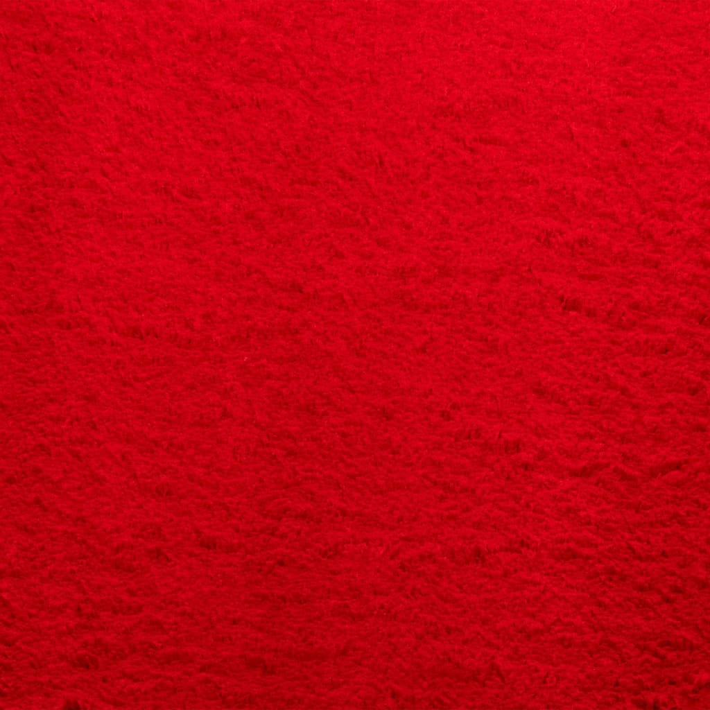 Vloerkleed HUARTE laagpolig zacht wasbaar 240x240 cm rood