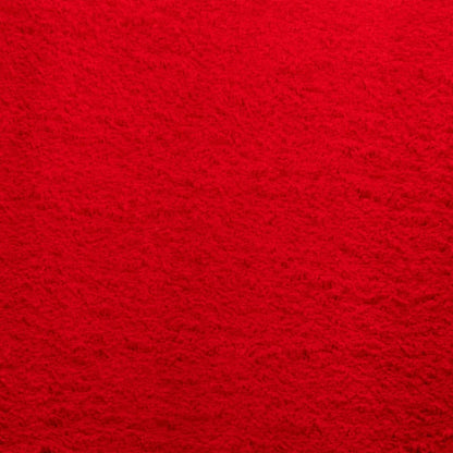 Vloerkleed HUARTE laagpolig zacht wasbaar 240x240 cm rood