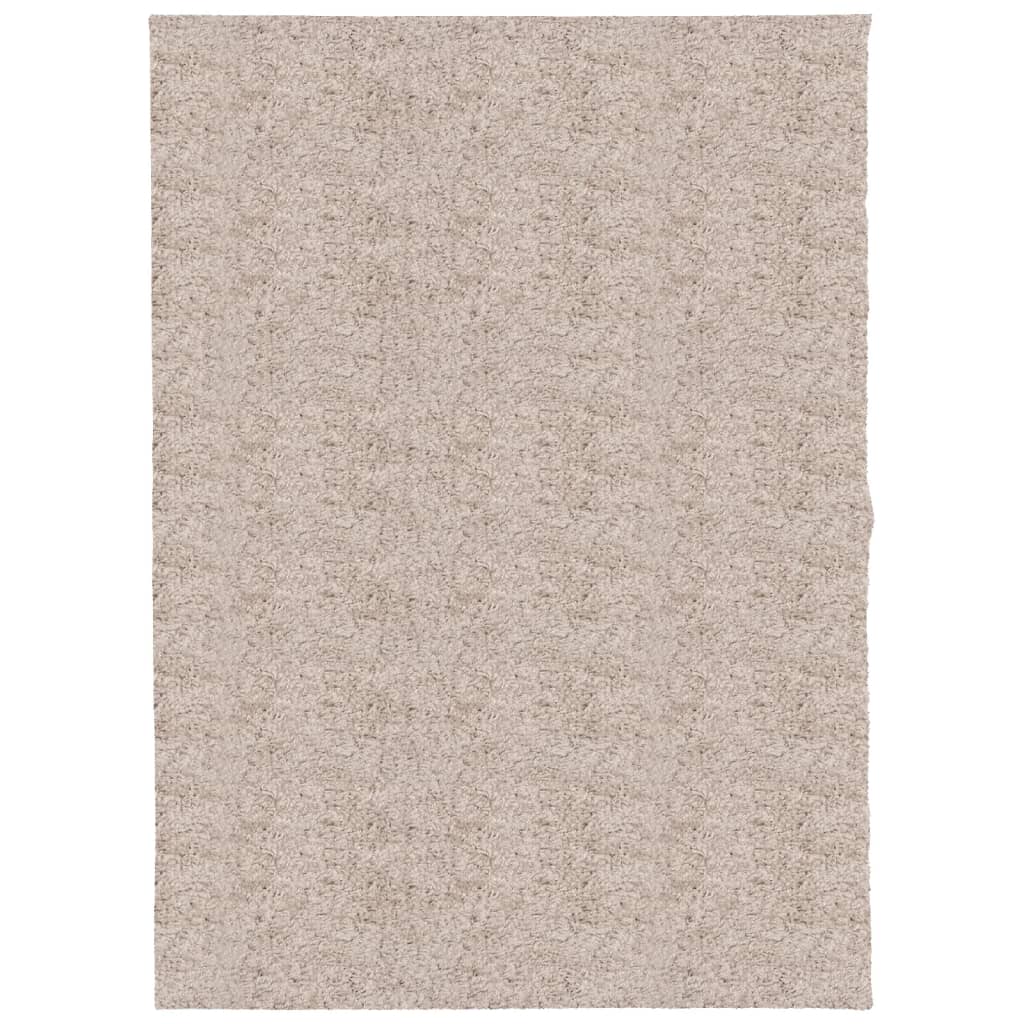 Vloerkleed PAMPLONA shaggy hoogpolig modern 140x200 cm beige