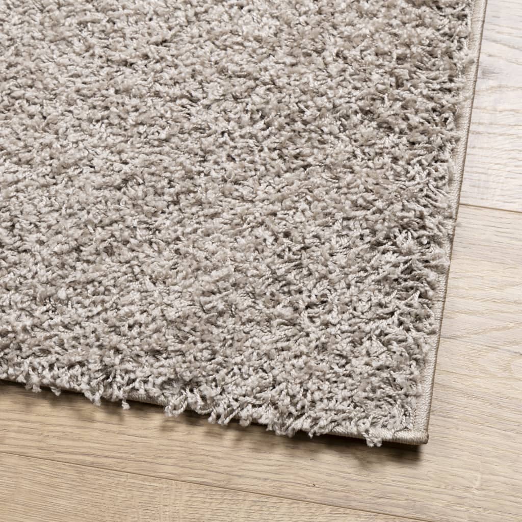 Vloerkleed PAMPLONA shaggy hoogpolig modern 140x200 cm beige