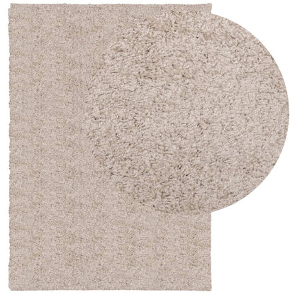 Vloerkleed PAMPLONA shaggy hoogpolig modern 160x230 cm beige