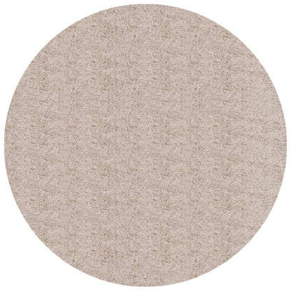 Vloerkleed PAMPLONA shaggy hoogpolig modern Ø 160 cm beige