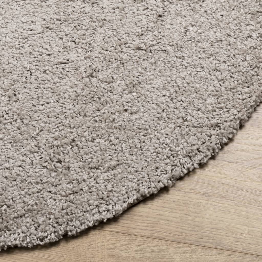 Vloerkleed PAMPLONA shaggy hoogpolig modern Ø 160 cm beige