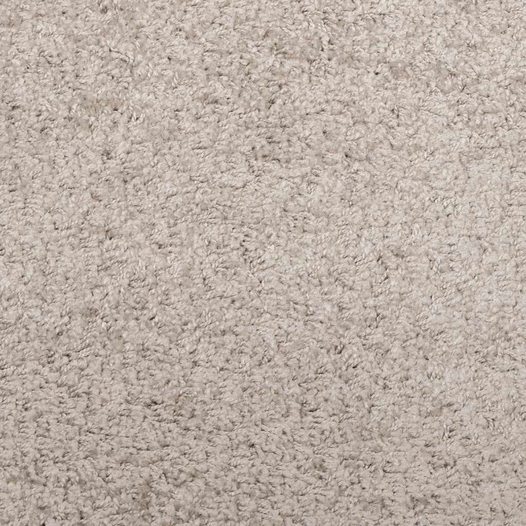 Vloerkleed PAMPLONA shaggy hoogpolig modern Ø 160 cm beige